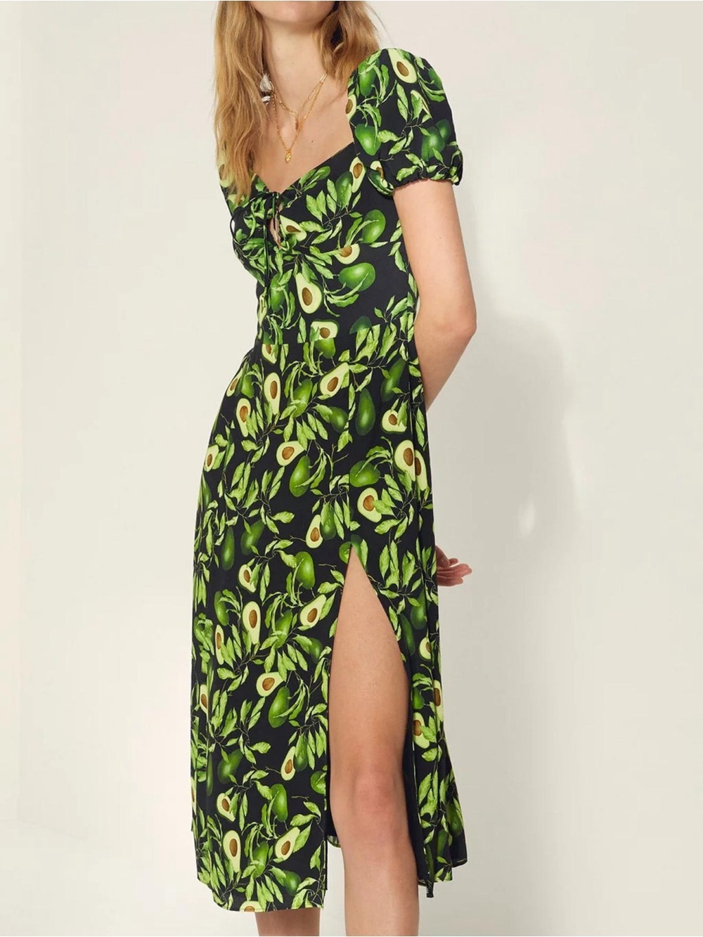 Aritzia Wilfred Avocado Pandora Midi Dress
